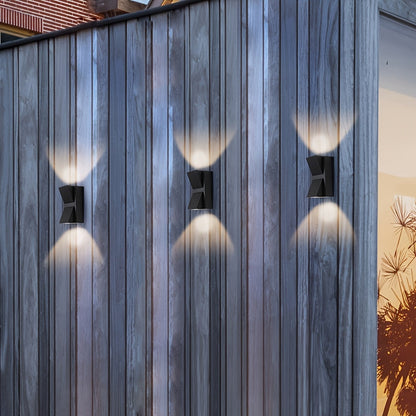 Modern LED Outdoor Wall Light – 3W or 6W Waterproof Geometric Exterior Sconce, Warm or Cool White for Porch & Garden