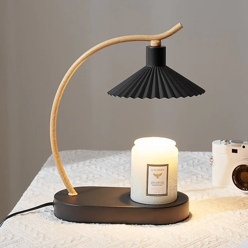 Vanessa Candle Warmer Lamp – Flameless Nordic Candle Melter with LED Bulb, Cozy Home Fragrance Lamp in White or Black
