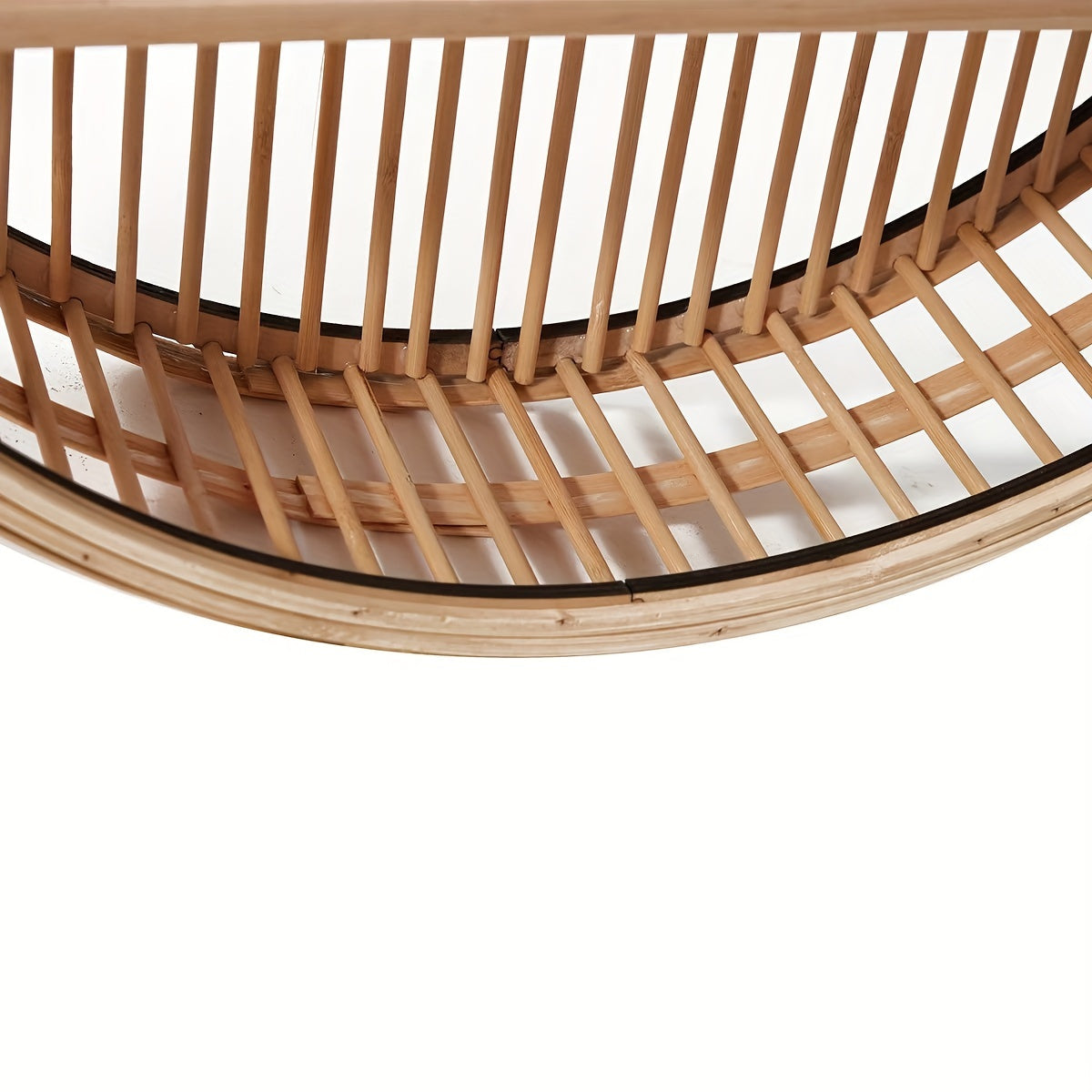 Handmade Round Bamboo Wall Shelf – Boho 2-Tier Floating Organizer for Plants, Books & Decor in Living Room & Bathroom