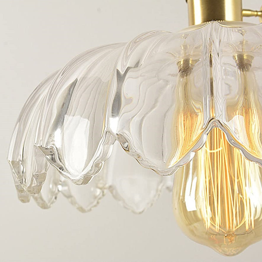 Vintage Flower Glass Pendant Light – Colorful Floral Hanging Lamp for Kitchen Island, Dining Room & Bedroom