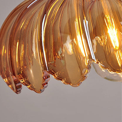Vintage Flower Glass Pendant Light – Colorful Floral Hanging Lamp for Kitchen Island, Dining Room & Bedroom