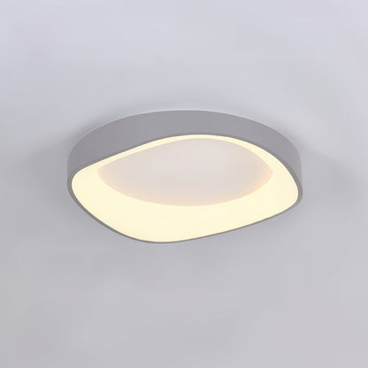 Nordic Wood-Grain LED Ceiling Light – Artistic Curved Flush Mount, 40 or 50 cm, Energy-Saving 23W/29W for Living Room