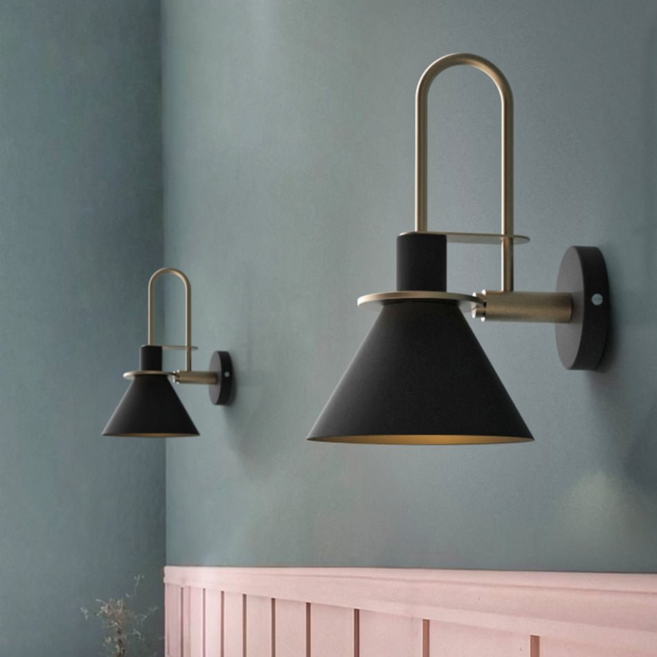 Mono Postmodern Metal Wall Lamp – Minimalist Geometric Iron Wall Sconce in Black, White or Green for Bedroom & Hallway