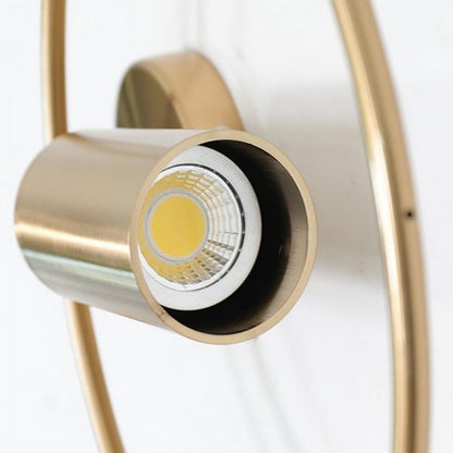 Halo Ring LED Wall Light – Minimalist Nordic Gold or Black Ring Sconce with 180° Rotation, Warm or Cool White for Bedroom