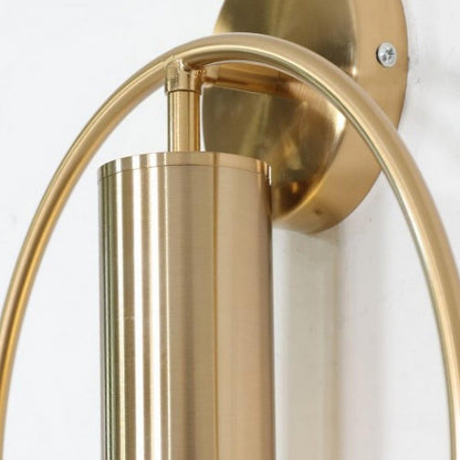 Halo Ring LED Wall Light – Minimalist Nordic Gold or Black Ring Sconce with 180° Rotation, Warm or Cool White for Bedroom