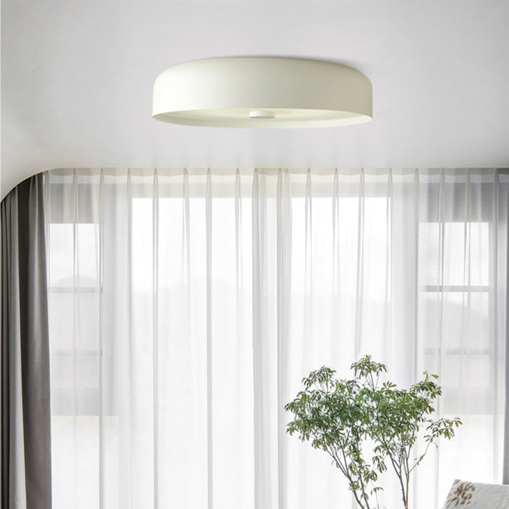 Nordic Retro LED Ceiling Light – Minimalist Flush Mount Fixture with 3-Color Switch, Modern Lamp for Bedroom & Living Room