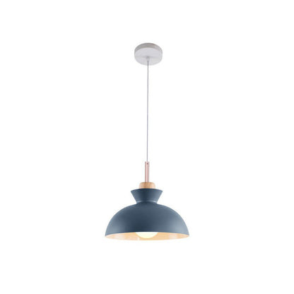 Modern Scandinavian Metal Dome Pendant Light – Adjustable 200 cm Cord Hanging Lamp in 9 Colors for Kitchen Island & Bar