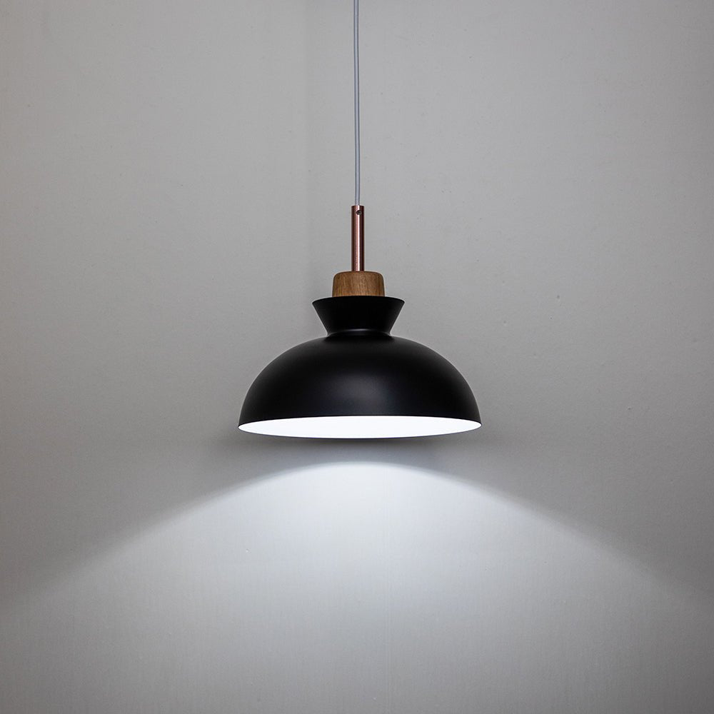 Modern Scandinavian Metal Dome Pendant Light – Adjustable 200 cm Cord Hanging Lamp in 9 Colors for Kitchen Island & Bar