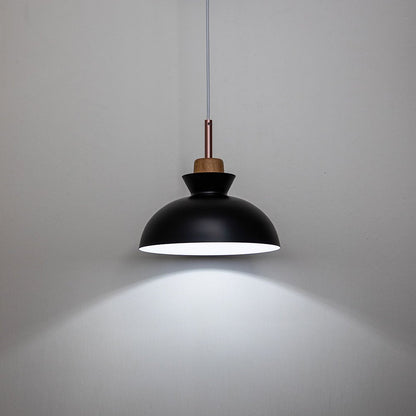 Modern Scandinavian Metal Dome Pendant Light – Adjustable 200 cm Cord Hanging Lamp in 9 Colors for Kitchen Island & Bar