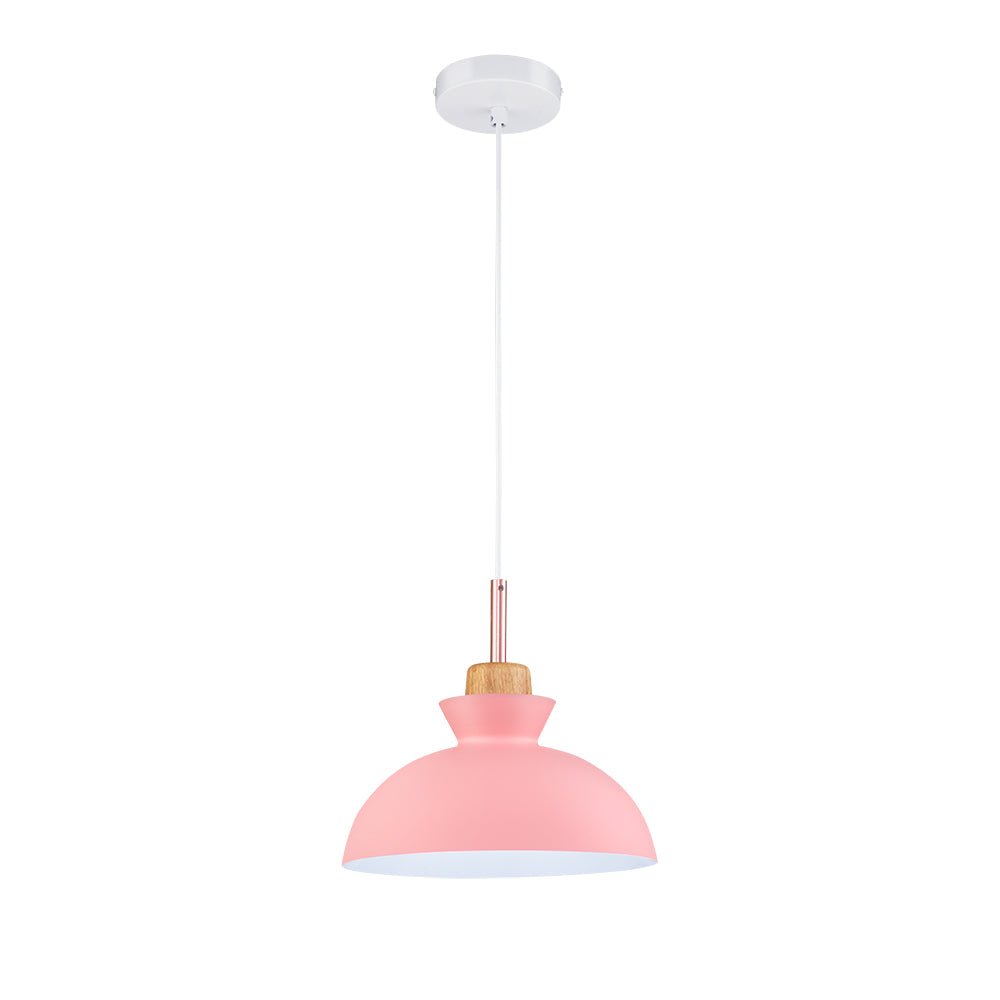 Modern Scandinavian Metal Dome Pendant Light – Adjustable 200 cm Cord Hanging Lamp in 9 Colors for Kitchen Island & Bar